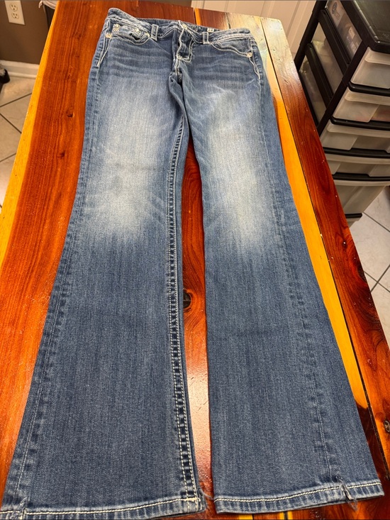 Miss Me Denim - Miss Me Blue Flare Jeans with Subtle Whiskering Chloe Boot Cut
